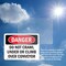 Signmission Do Not Crawl Under Or Climb Over Conveyor Danger Sign, Vinyl Decal, 10in W x 7in L, 2PK OS-2PACK-DS-D-710-L-2113 - alternate 2
